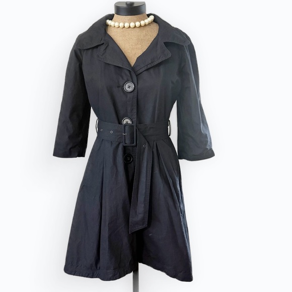 Chili Pepper London Jackets & Blazers - Classic Black Trench Coat with Belt